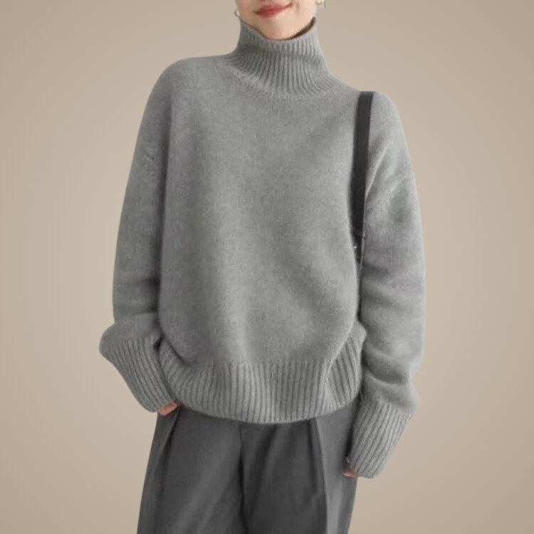 Heather Grey Turtleneck Knit