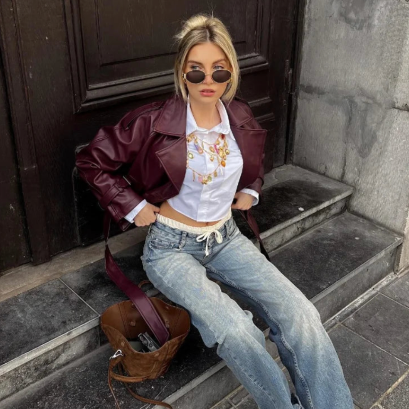 Velvet Noir Cropped Jacket