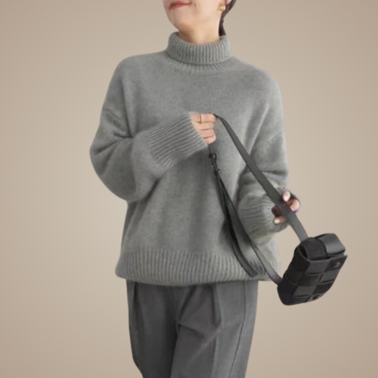 Heather Grey Turtleneck Knit