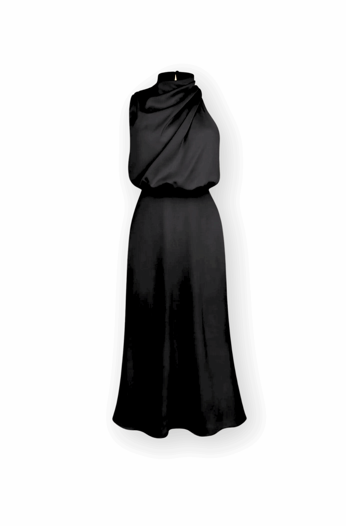 Luna Satin Drape Gown