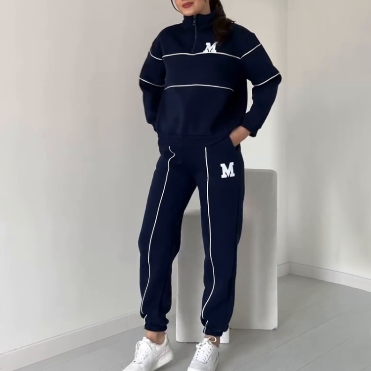 Varsity Zip Tracksuit Set