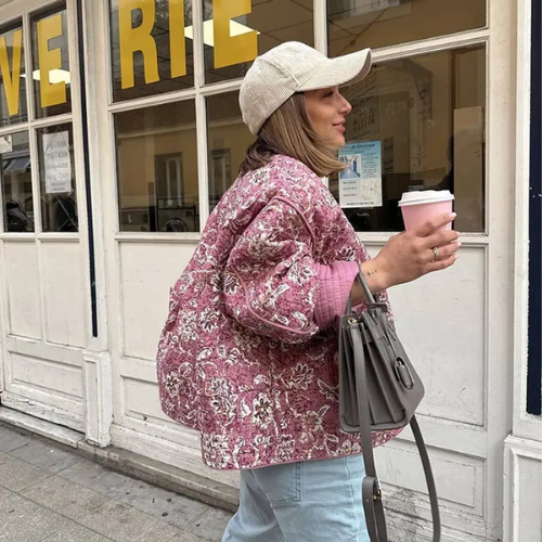 Floral Coastline Quilted Jacket