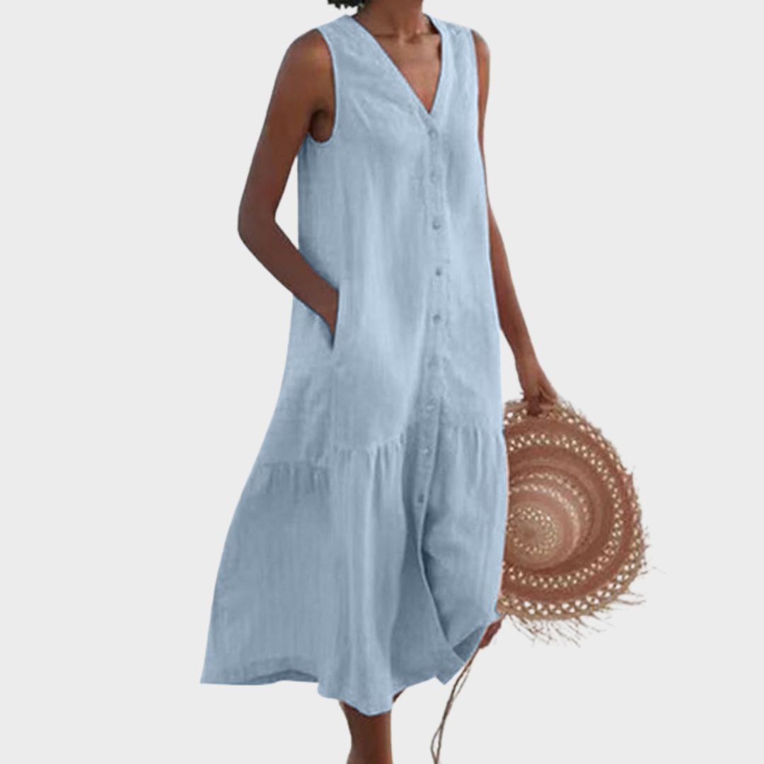 Coral Coastline Dress