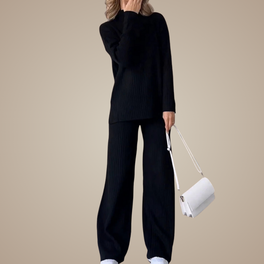 Jet Black Lounge Knit Set