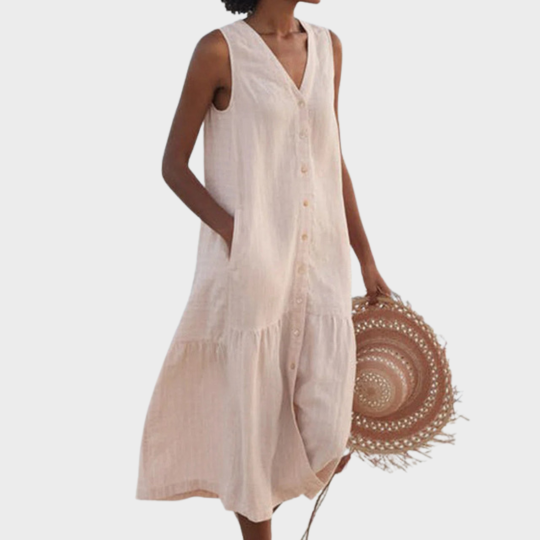 Coral Coastline Dress