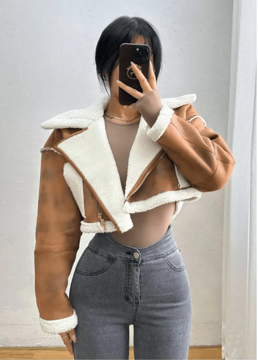 Marissa – Shearling Crop Jacket