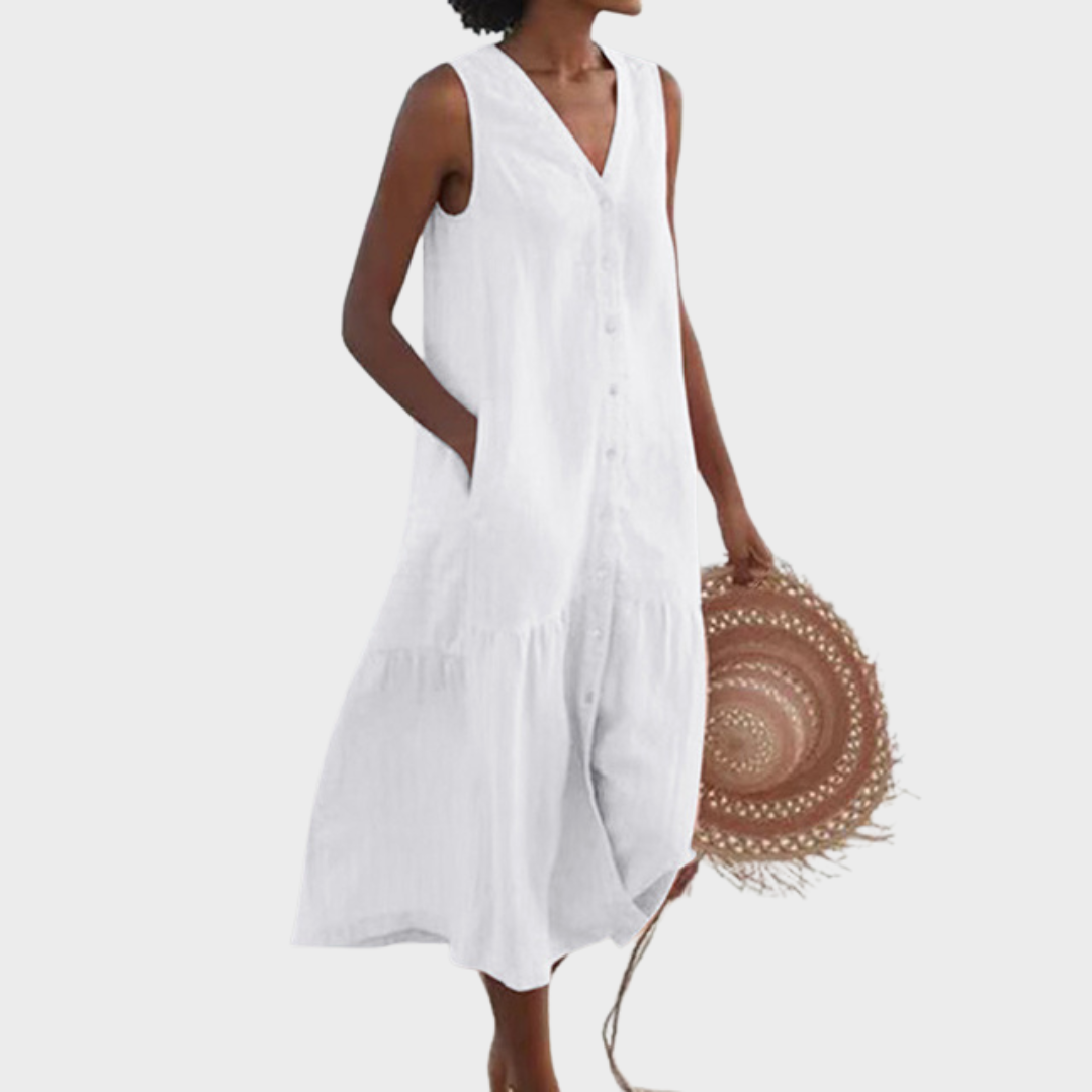 Coral Coastline Dress