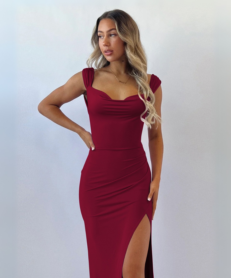 Sage Curve Midi Dress