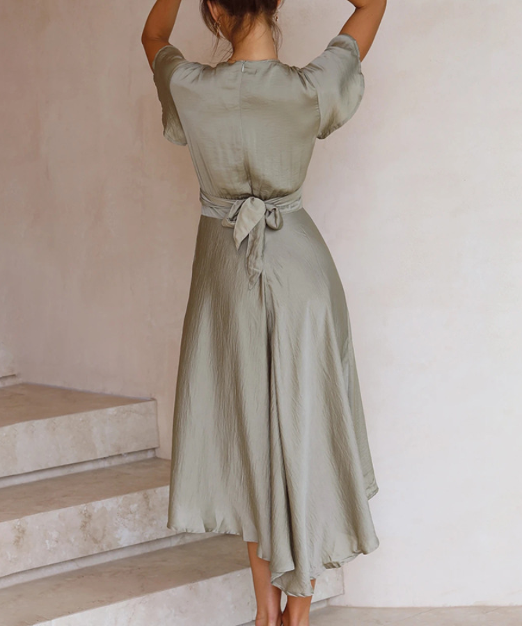 Midnight Breeze Wrap Dress