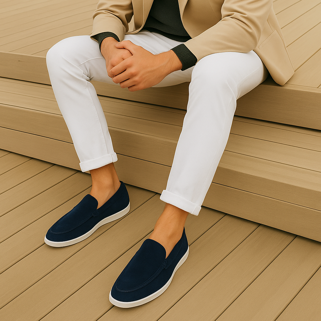 The Lisbon Suede Slip Loafers