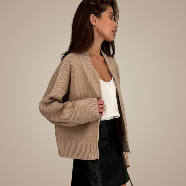 Elena Zip Cardigan