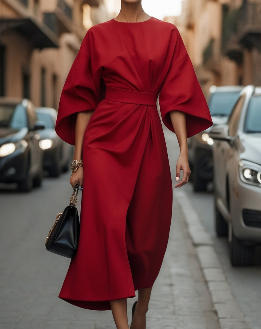 Roma Luxe Belted Dress