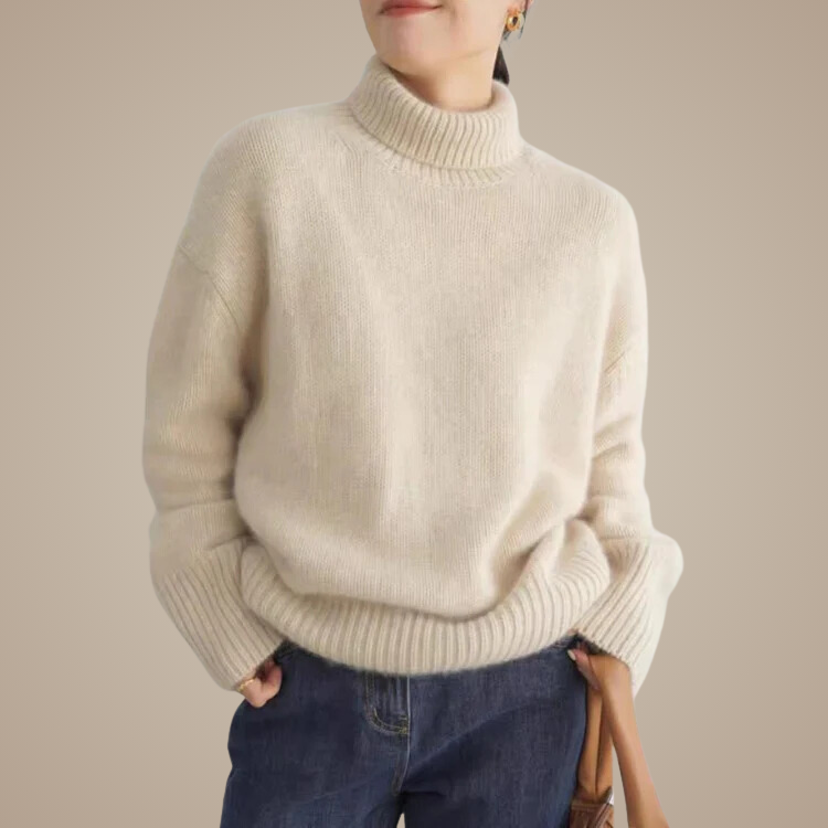 Heather Grey Turtleneck Knit