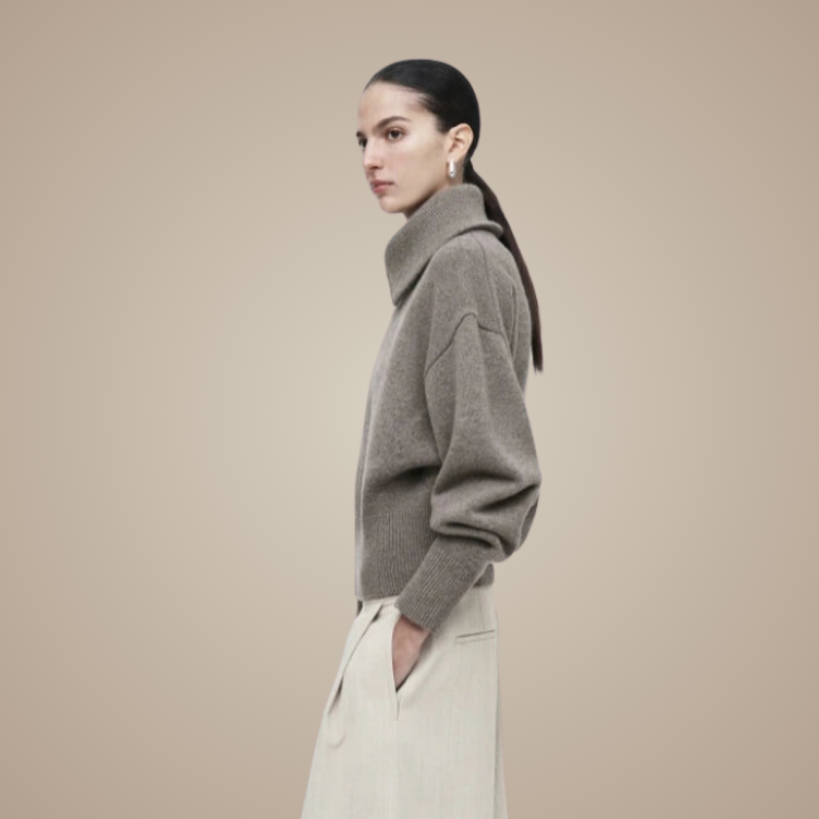 Tiana Wool Zip Cardigan