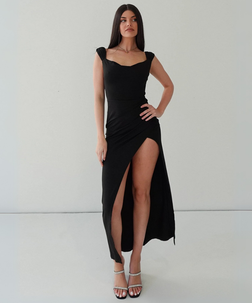 Sage Curve Midi Dress