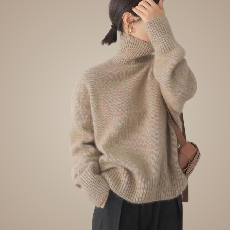 Heather Grey Turtleneck Knit