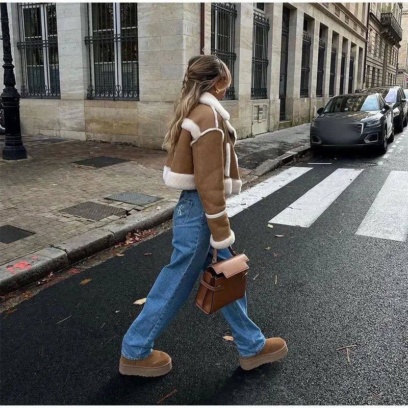 Marissa – Shearling Crop Jacket