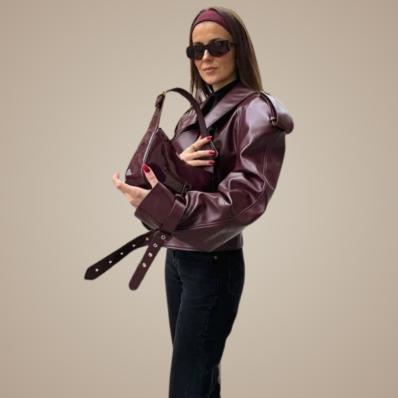 Velvet Noir Cropped Jacket