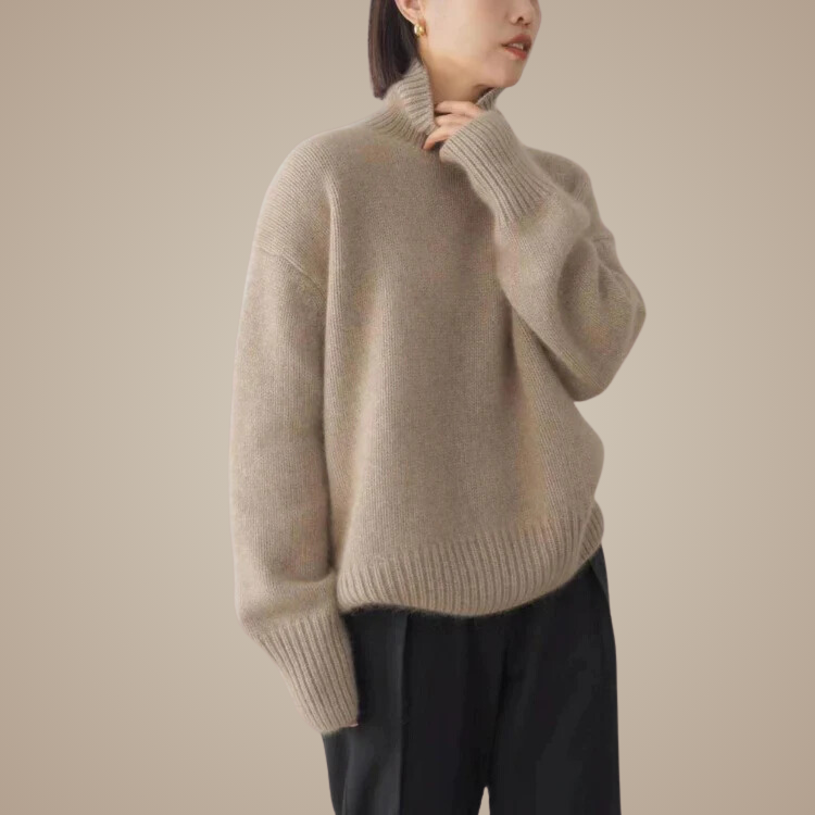 Heather Grey Turtleneck Knit
