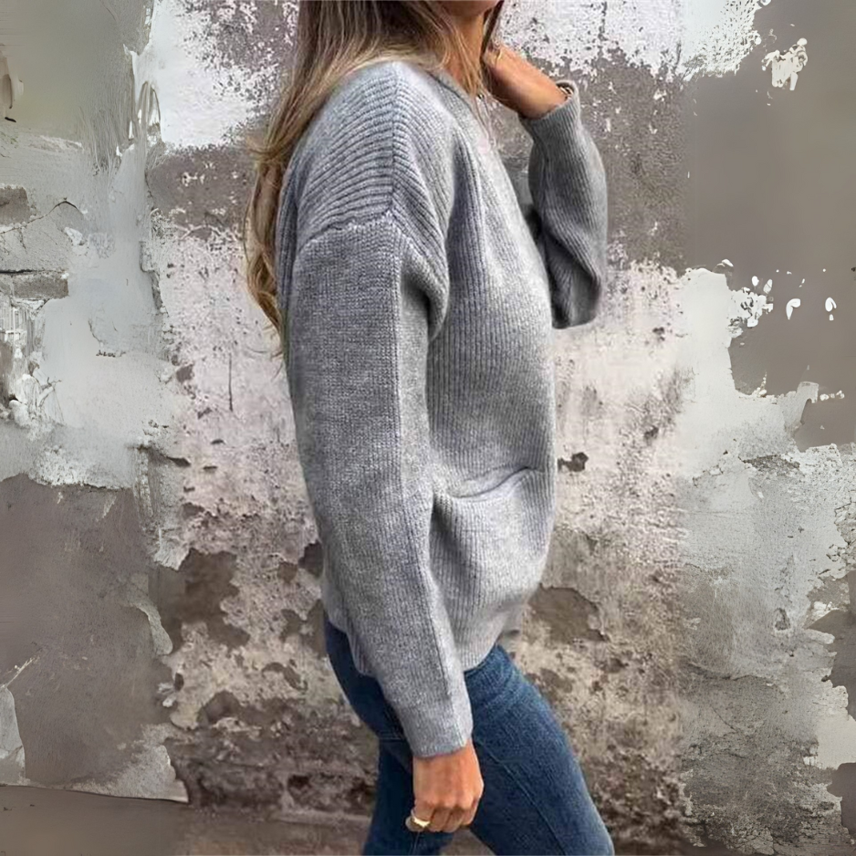 Heather Grey Knit Zip Cardigan