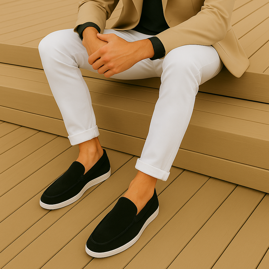 The Lisbon Suede Slip Loafers