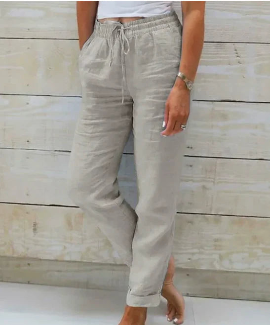 The Haven Drawstring Linen Pants