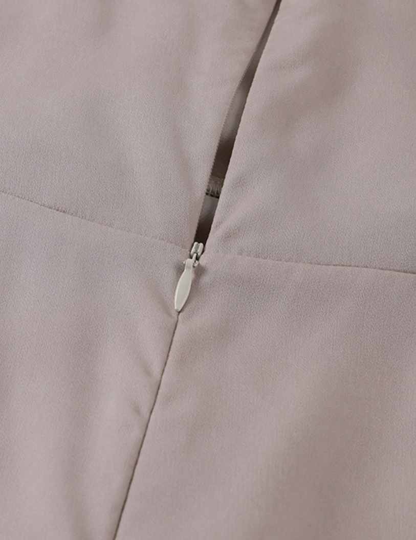 Champagne Satin Split Dress