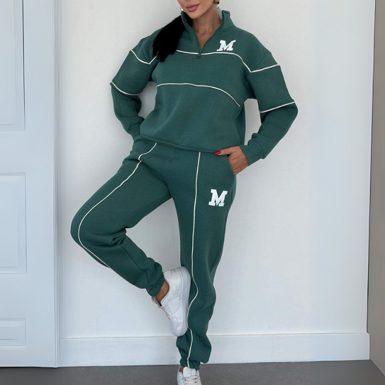 Varsity Zip Tracksuit Set