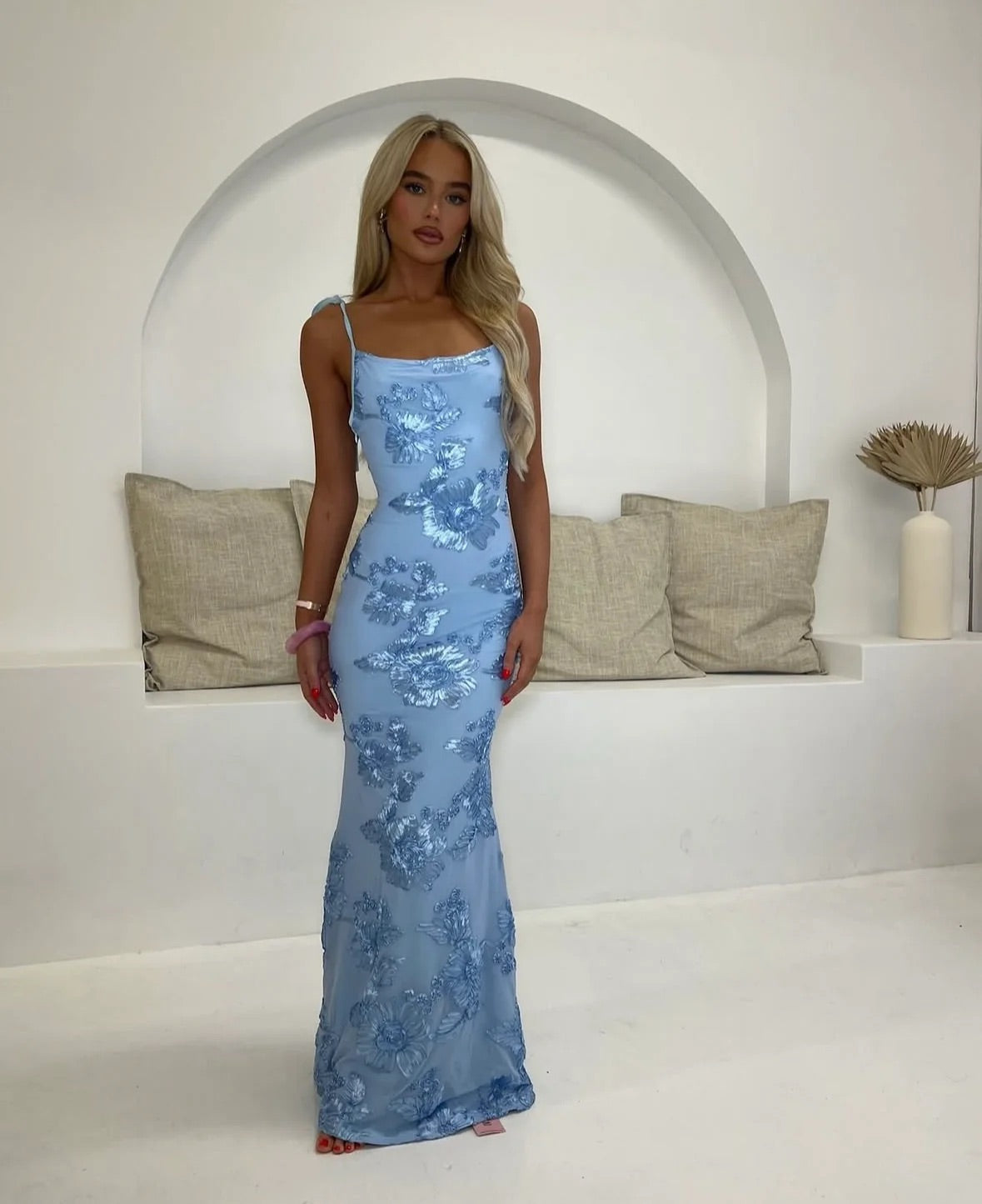 Amelia Floral Lace Gown