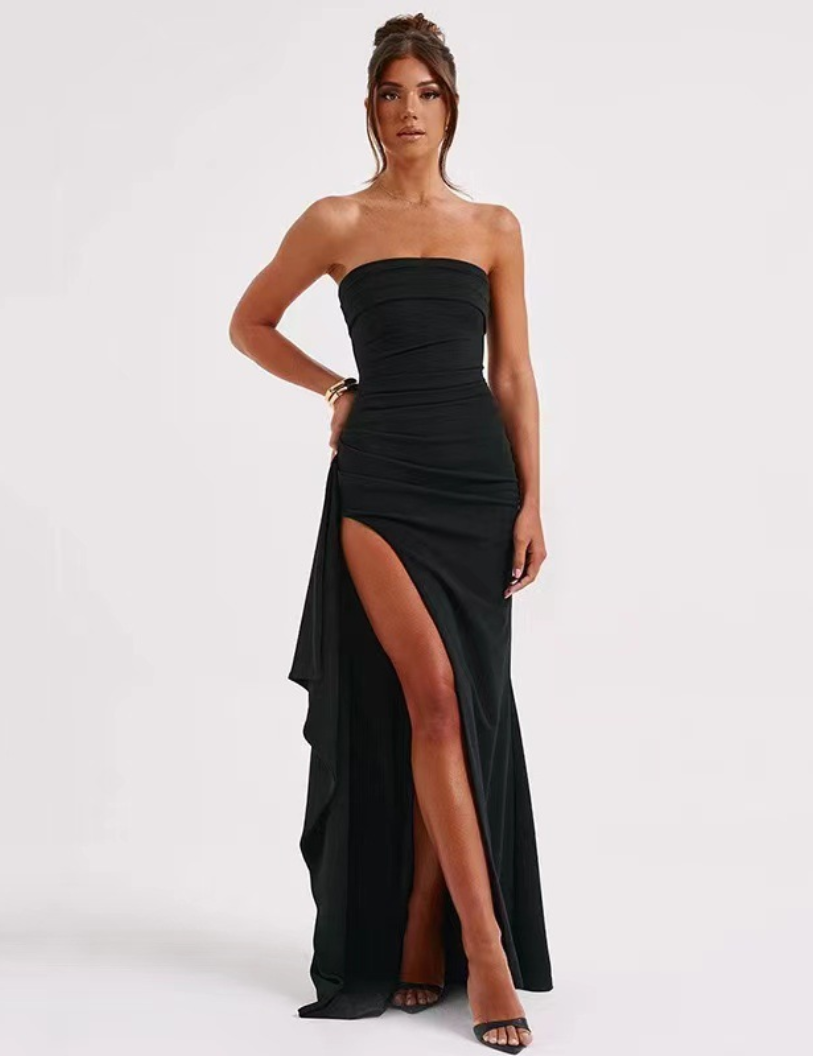 Seraphina Pleated Cutout Gown