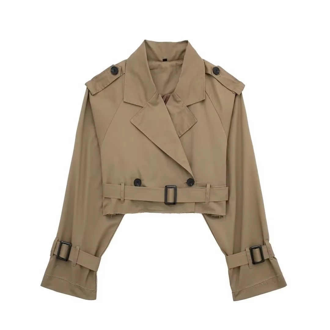 Isla – Cropped Trench Jacket