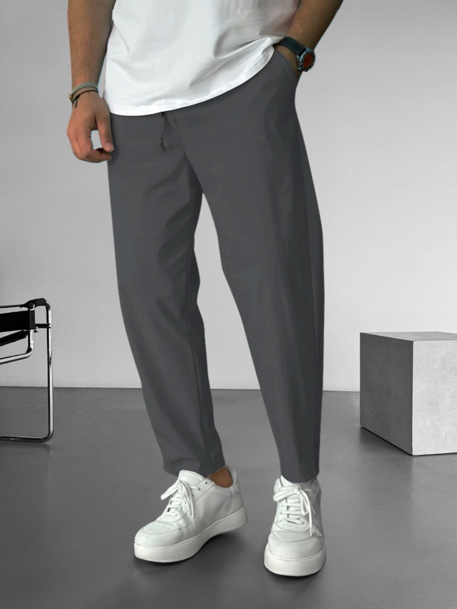 Jason - Essential Tapered Drawstring Trousers