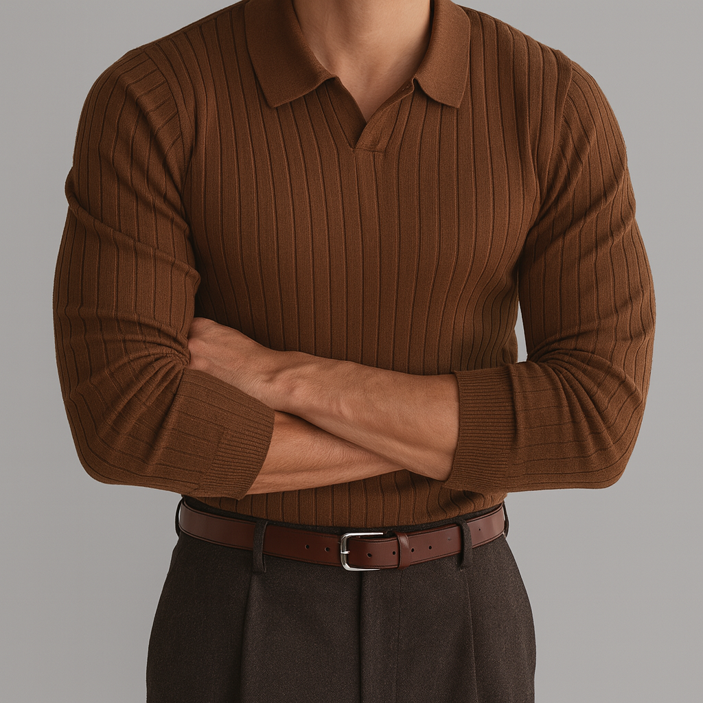 Dorian™ – Espresso Knit Polo