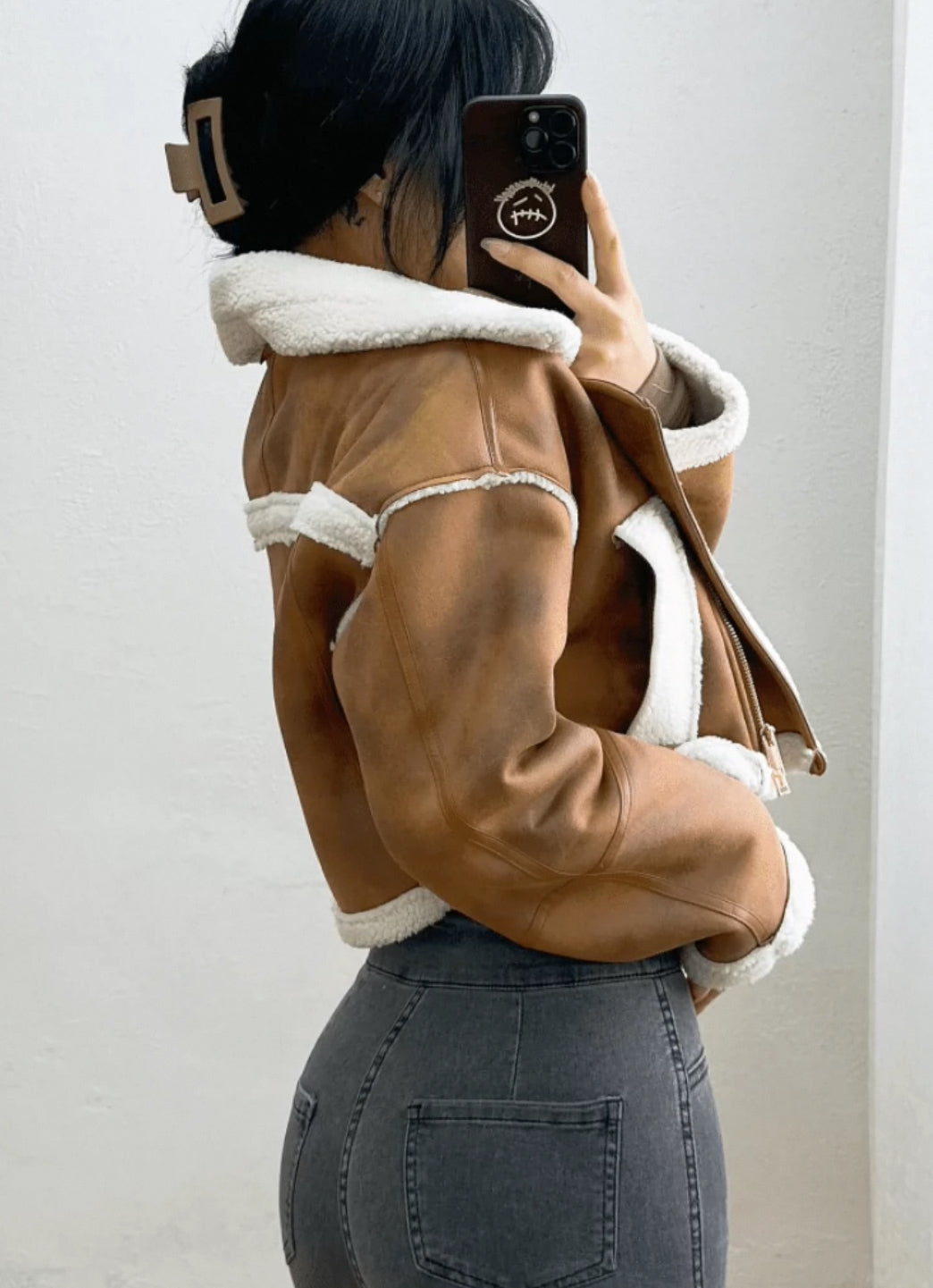 Marissa – Shearling Crop Jacket