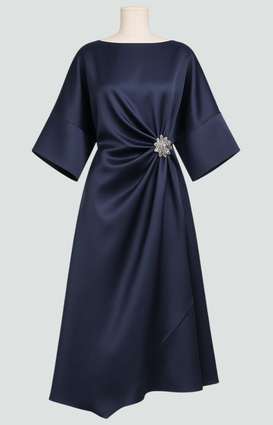 Camille™ – Midnight Luxe Satin Dress