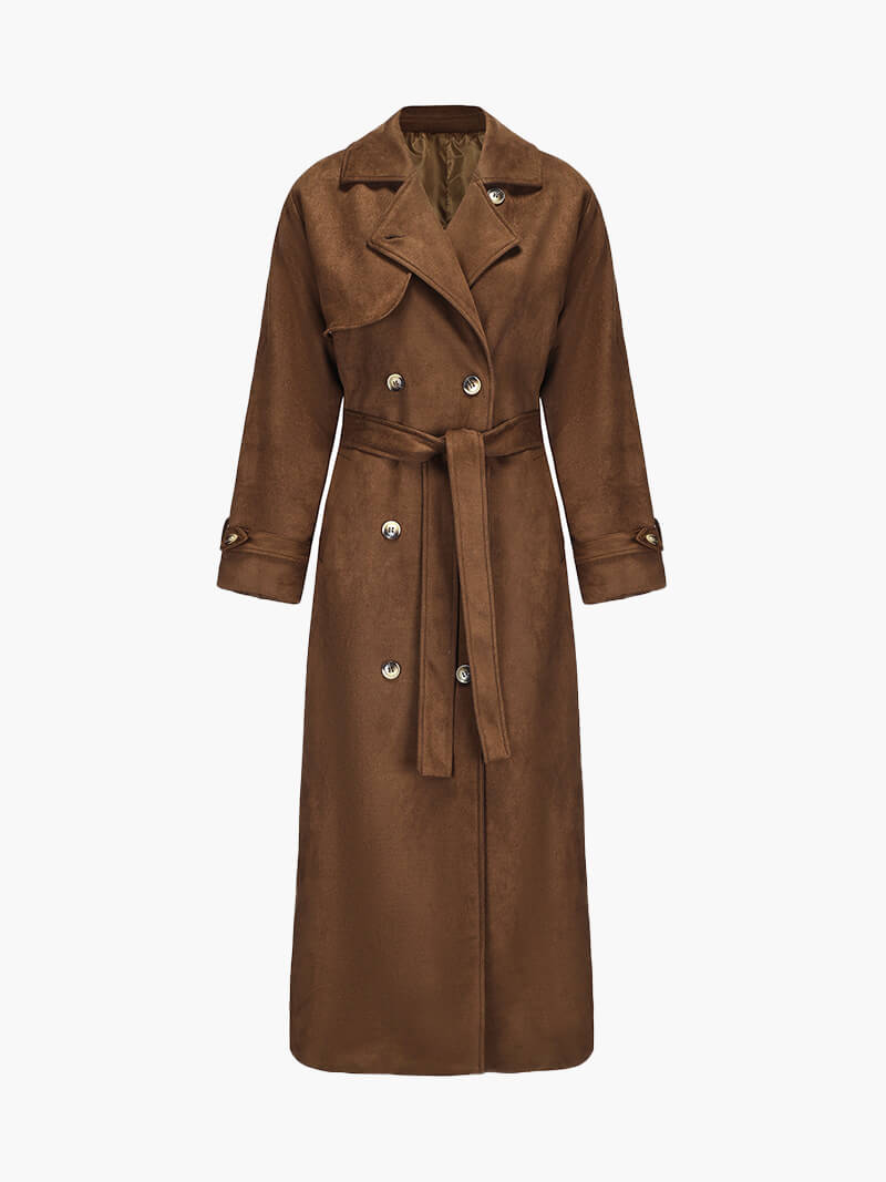 Clara™ – Suede Trench Coat