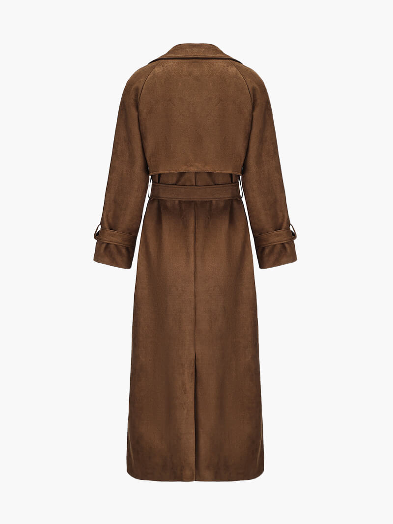 Clara™ – Suede Trench Coat