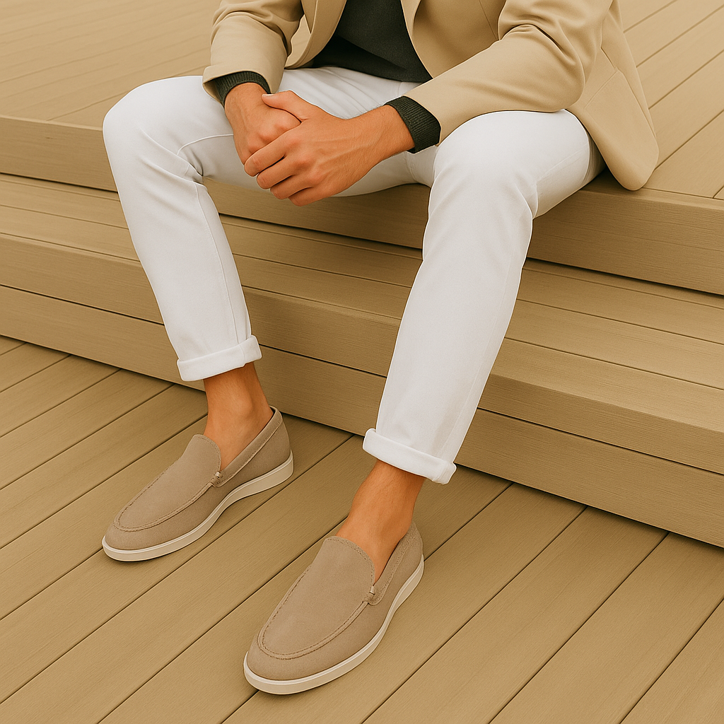 The Lisbon Suede Slip Loafers