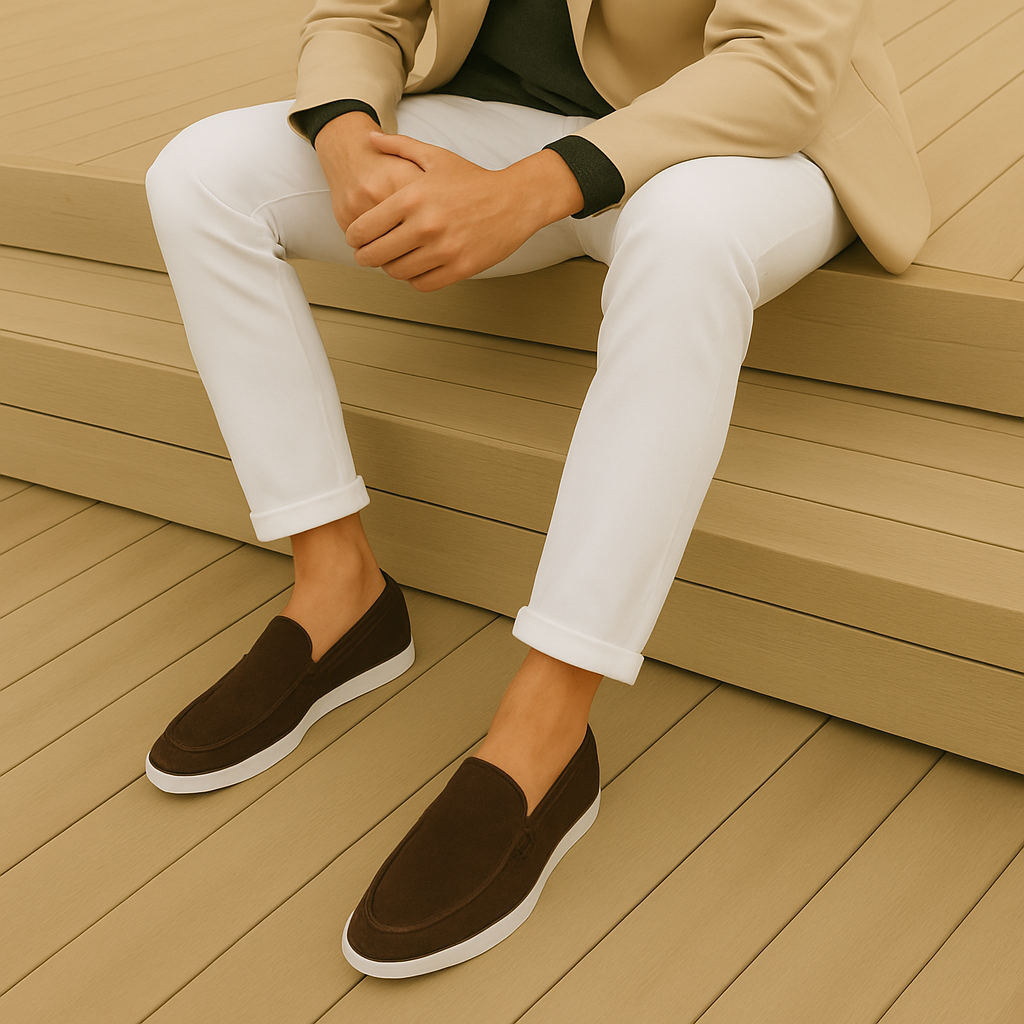 The Lisbon Suede Slip Loafers