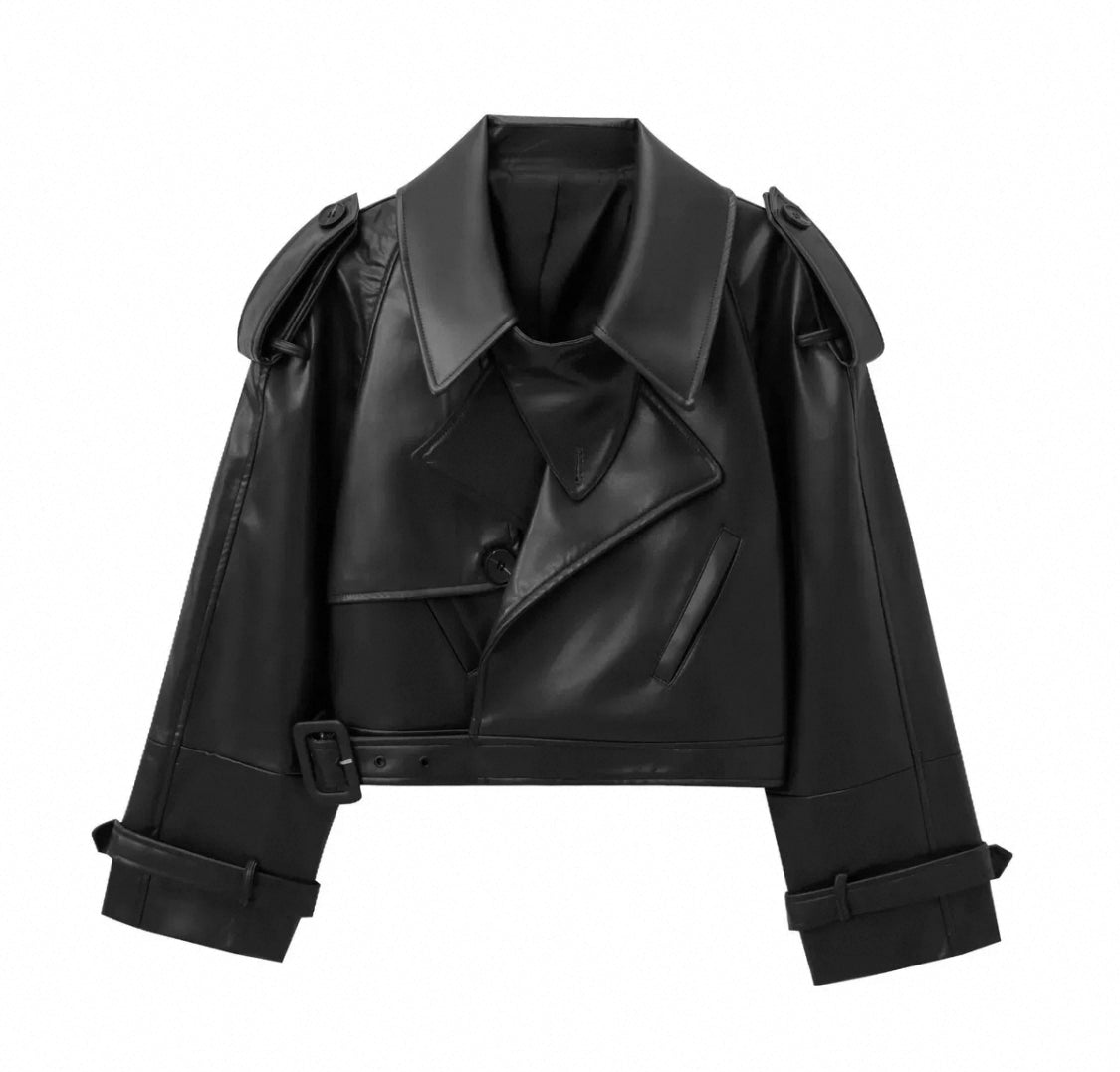 Evelyn – Luxe Leather Jacket