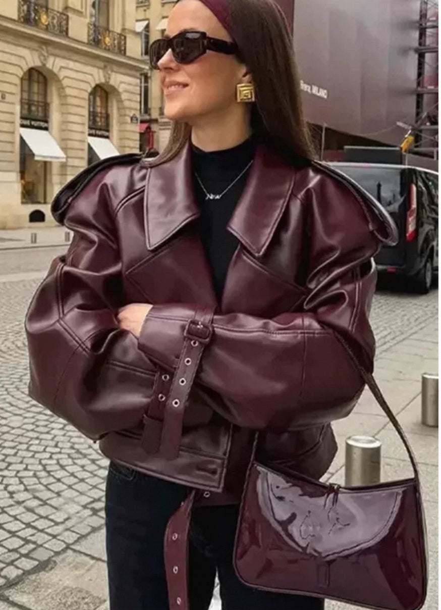 Evelyn – Luxe Leather Jacket