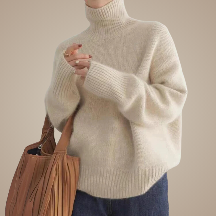 Heather Grey Turtleneck Knit