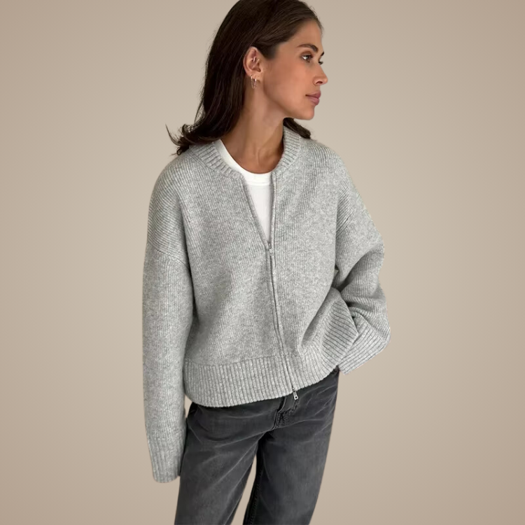 Elena Zip Cardigan
