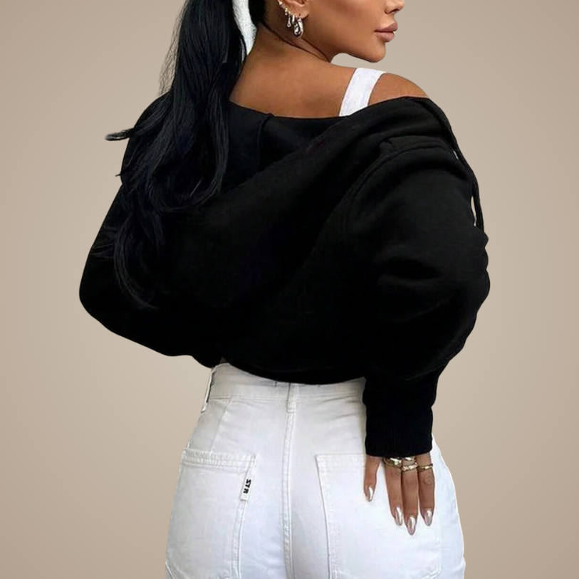 Heather Cropped Hoodie