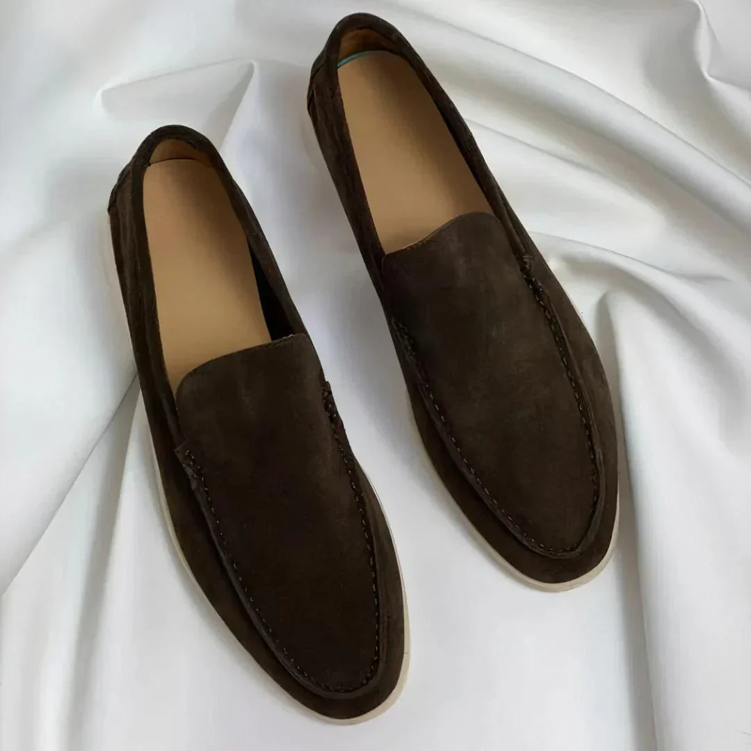 The Lisbon Suede Slip Loafers