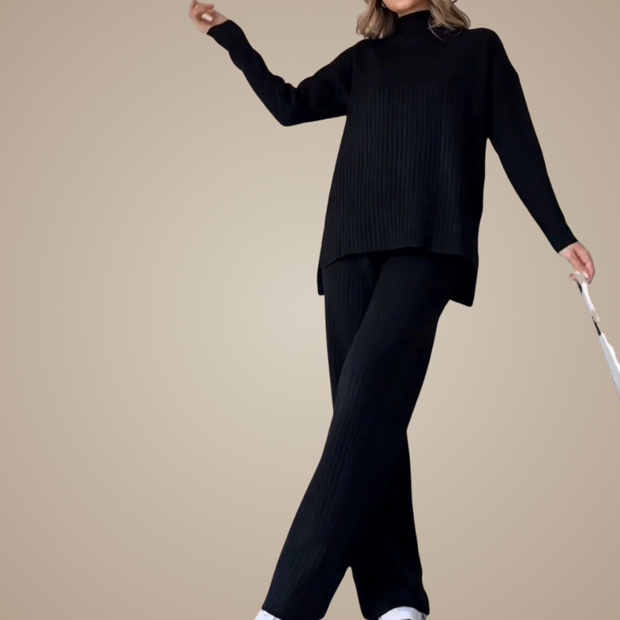 Jet Black Lounge Knit Set