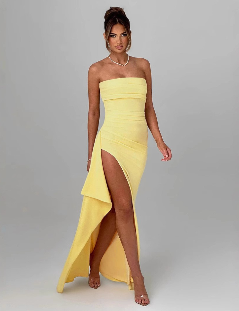 Seraphina Pleated Cutout Gown