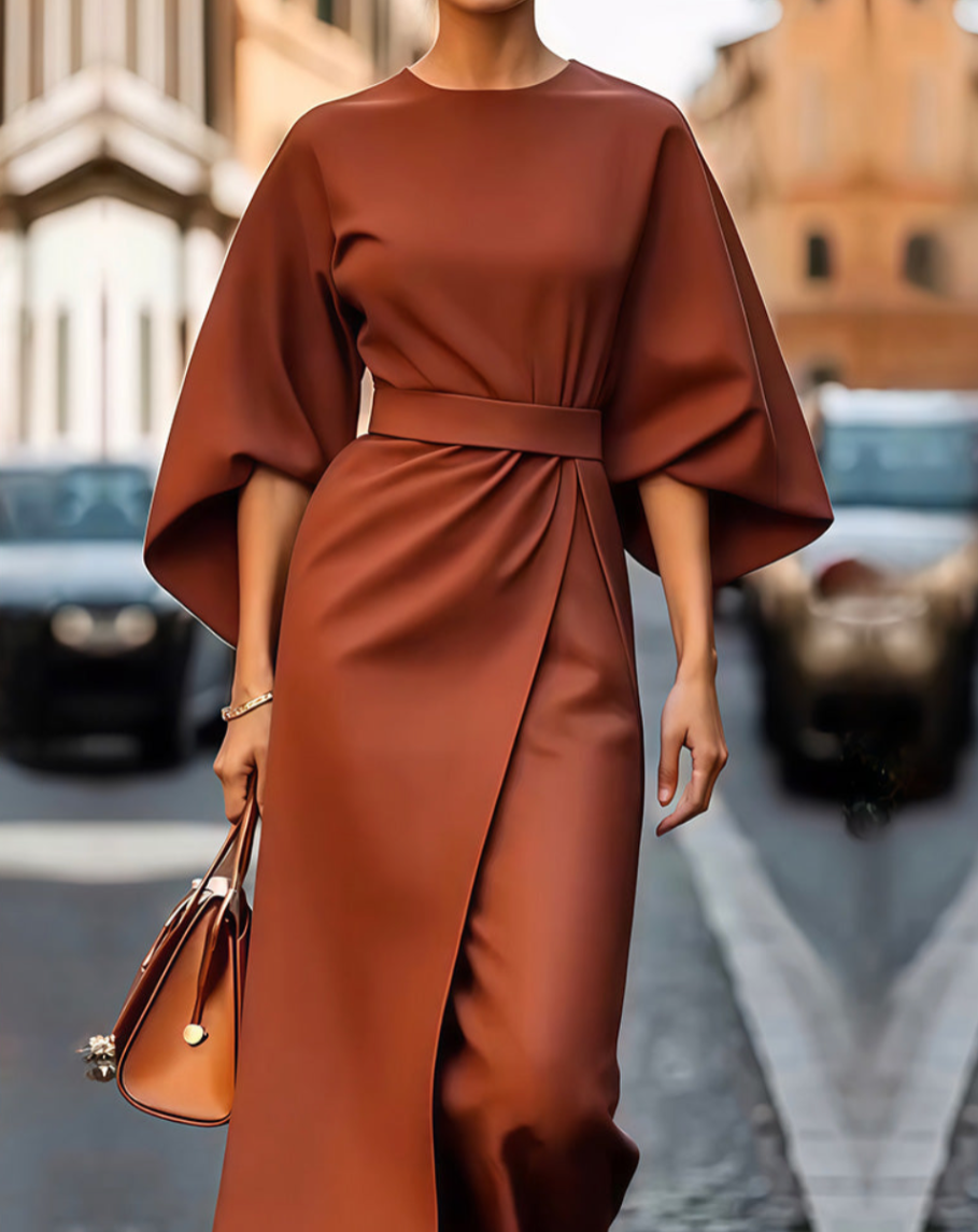Roma Luxe Belted Dress
