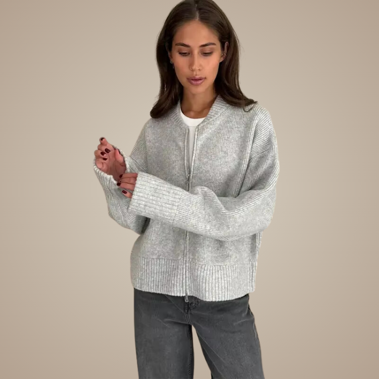 Elena Zip Cardigan