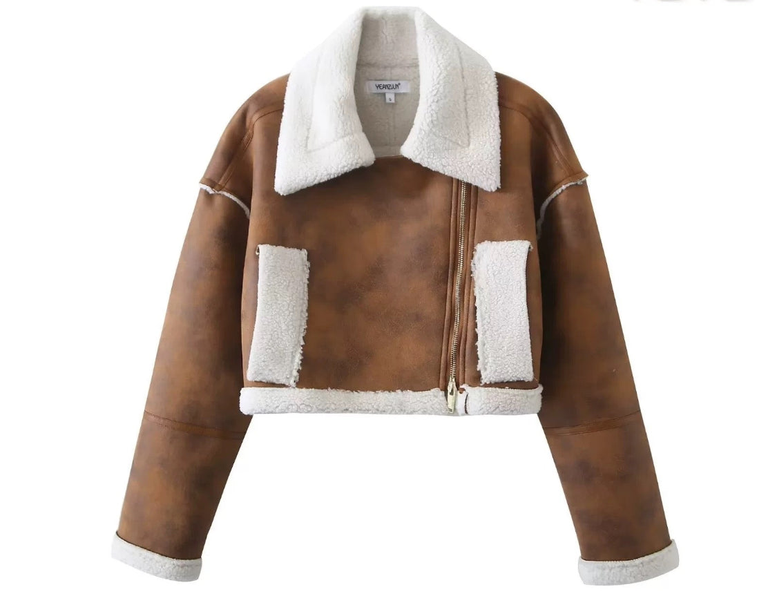 Marissa – Shearling Crop Jacket